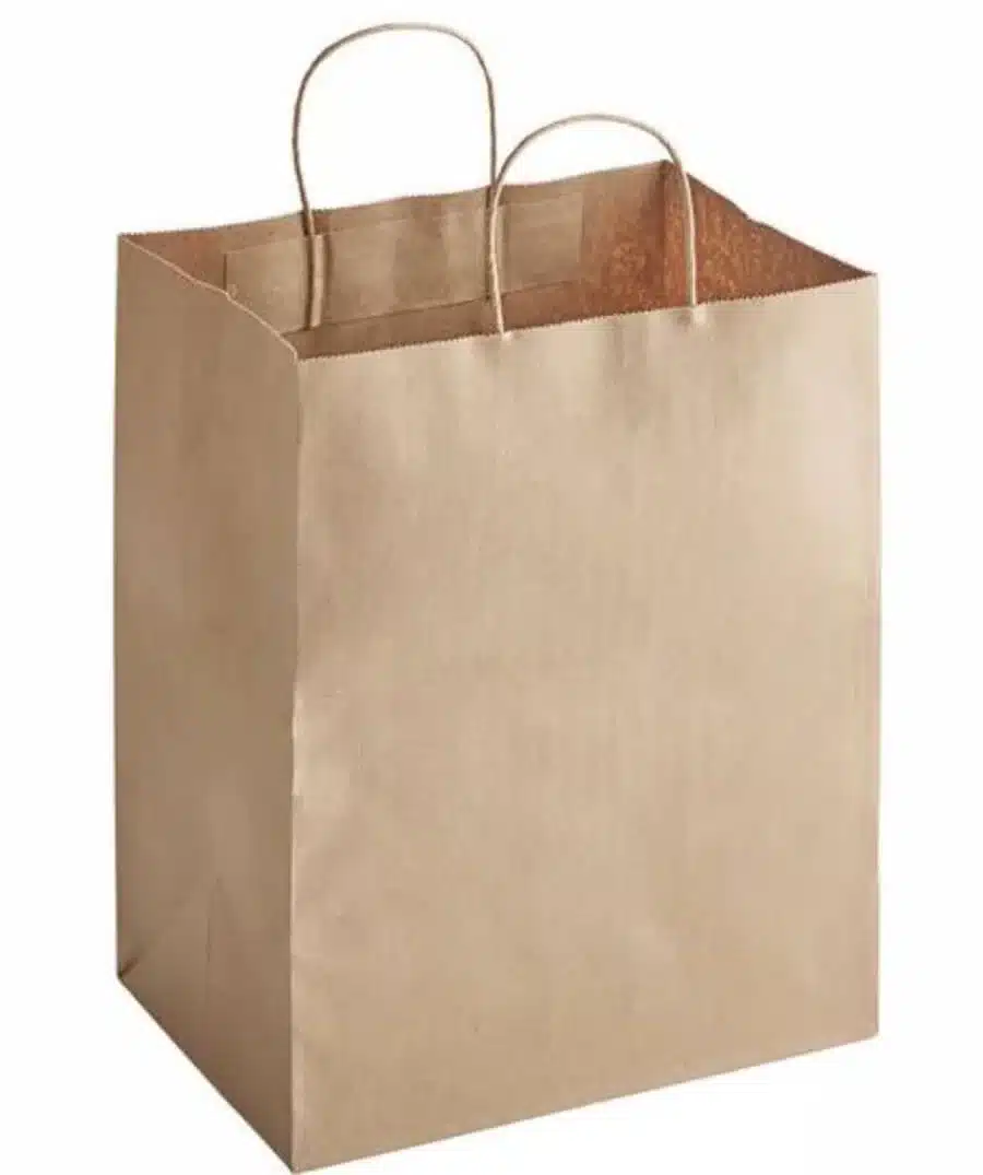 Kraft Bistro Shopping Bags, 10x7x12, 13200788