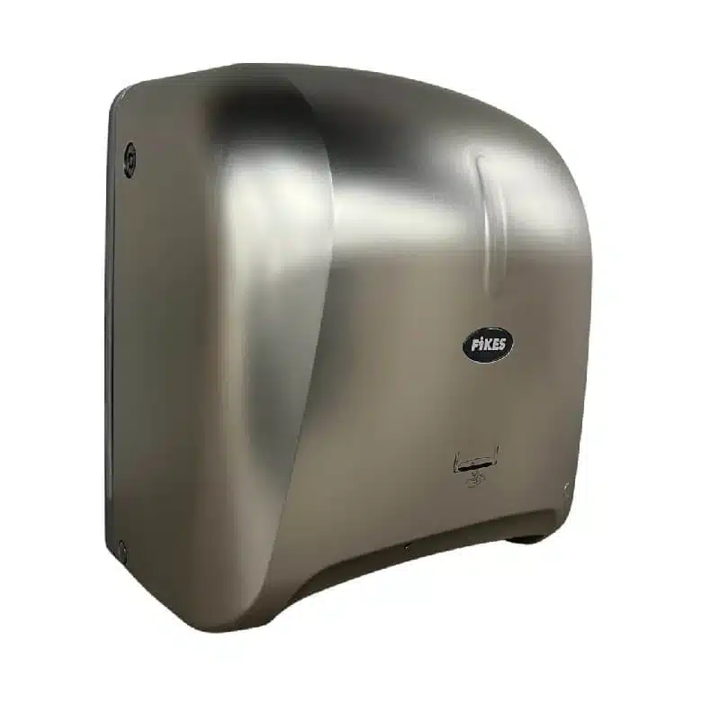 Metallic Sensorcut Touch-Free Towel Dispenser, Nickel with Fikes Logo, 5400M-5