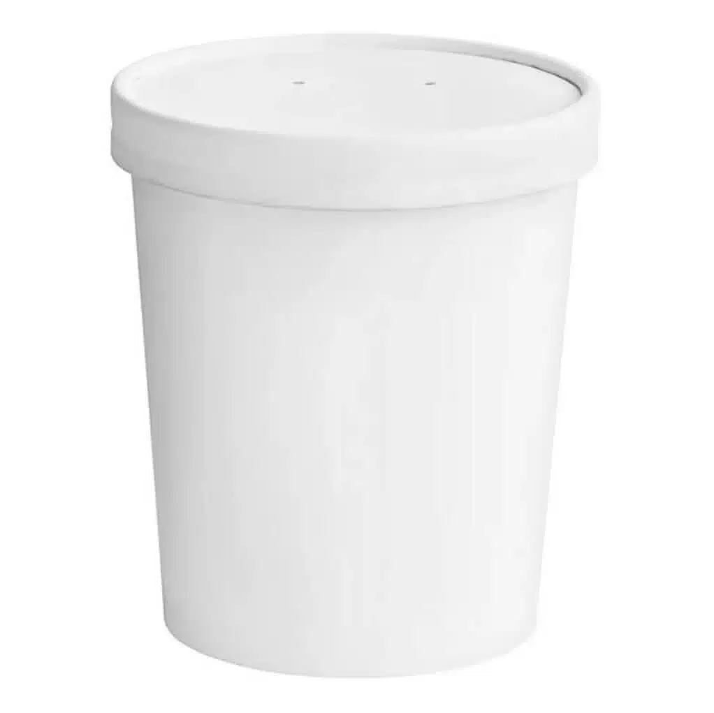 Paper Soup Cups/Lids Combo, 32oz, PFC32WCOM