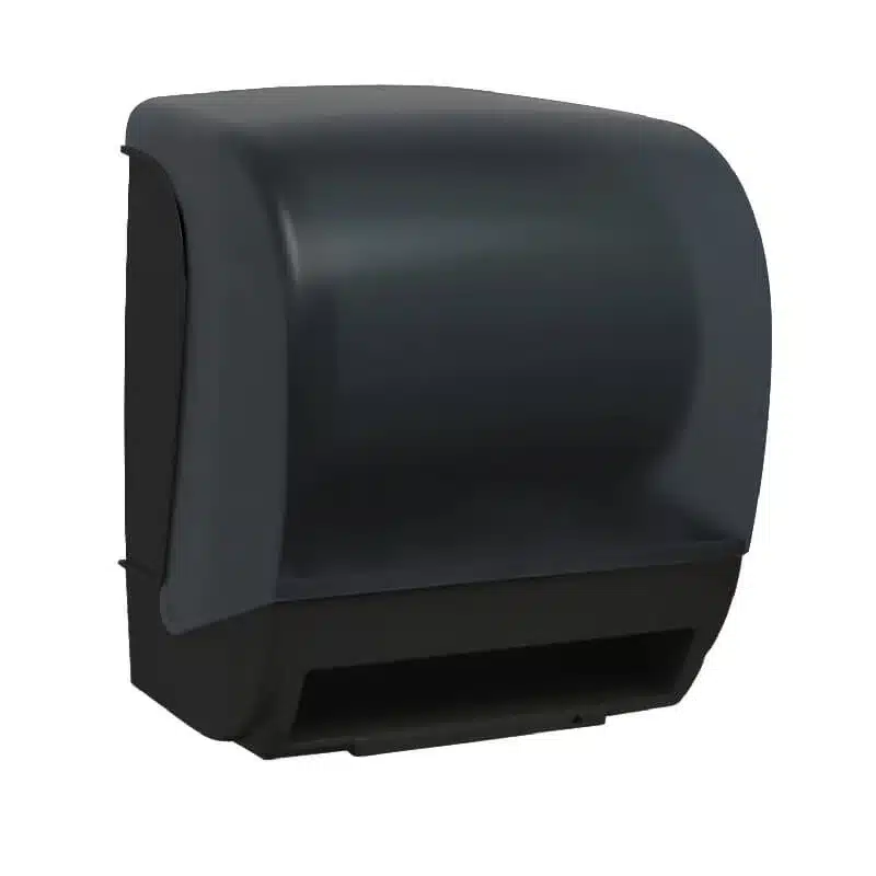 Smaller Electra Touch-Free Towel Dispenser, Plastic, Translucent Black with Fikes Logo, TD023502-AA
