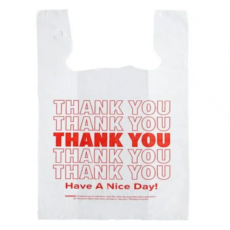 “Thank You” T-Shirt Bags, 12x7x22, 11621