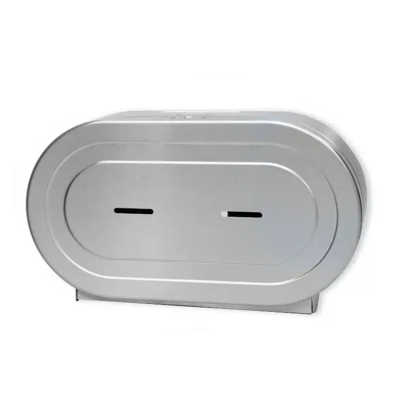 Twin Jumbo Roll Toilet Paper Dispenser, Stainless Steel, RD0327-09