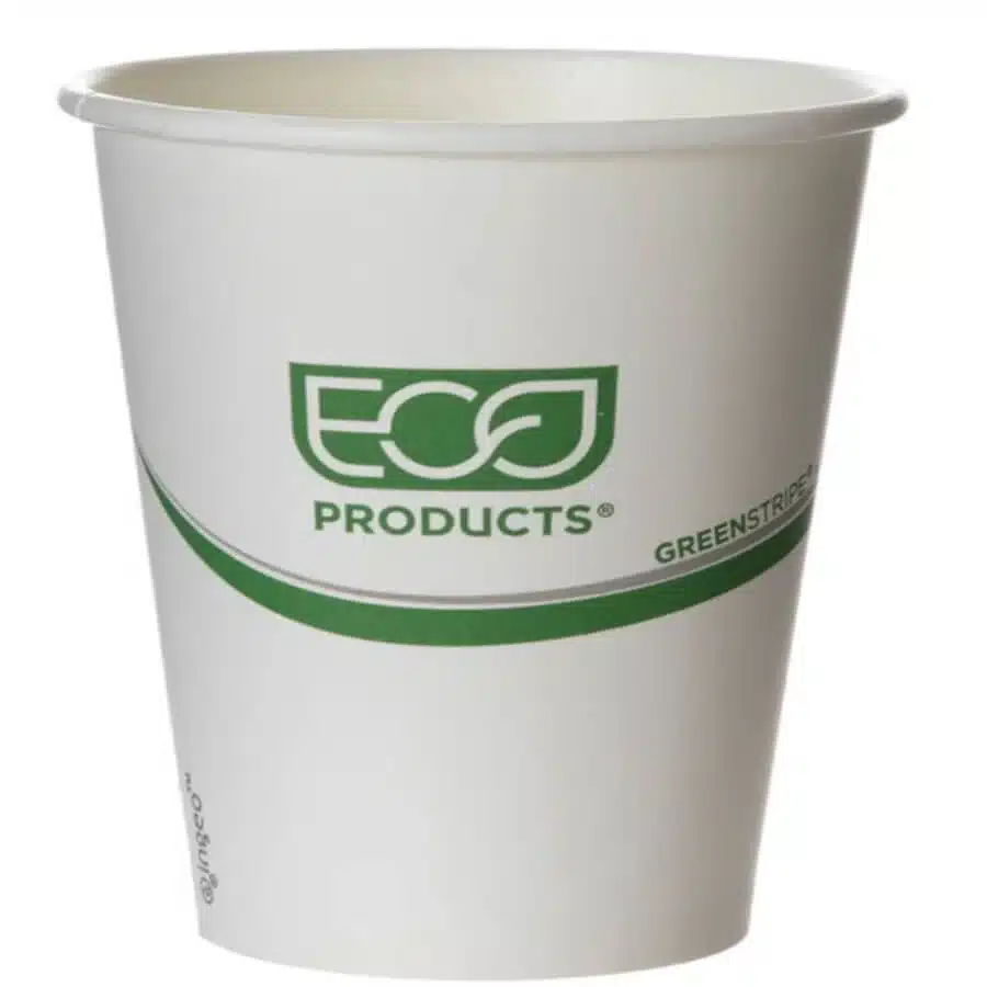 White Compostable Paper Hot Cups, 12oz, R0002