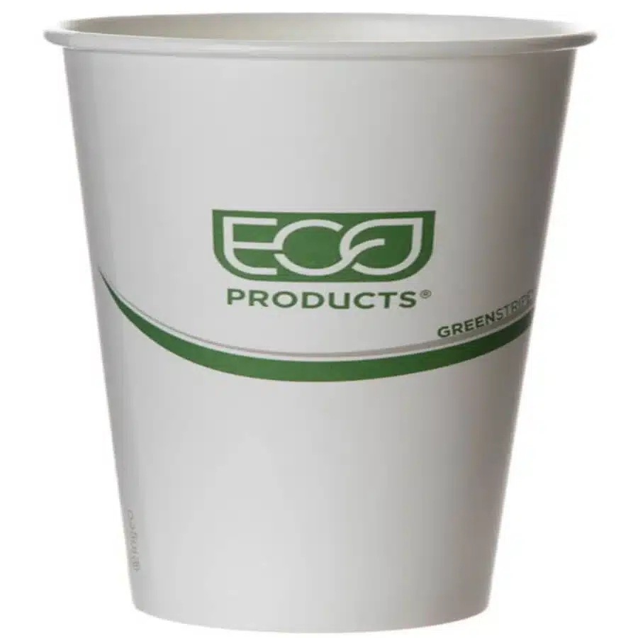 White Compostable Paper Hot Cups, 16oz, R0003